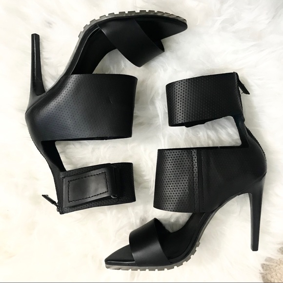 Tibi Shoes - Tibi New York Evie Black Ankle Strap Heels 7.5